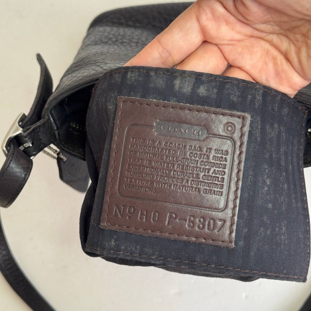 Coach Hudson Vintage Dark Brown Pebbled Leather Crossbody Bag - Picture 13 of 14